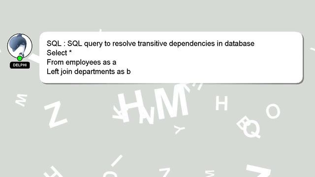 SQL : SQL query to resolve transitive dependencies in database смотреть онлайн