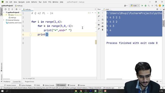 Star Patterns Python Program #10 | Star Patterns python playlist смотреть онлайн