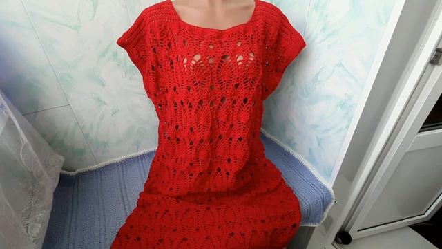 Ананасовое платье крючком Готово - по МК Алины - канал AlinaVjazet