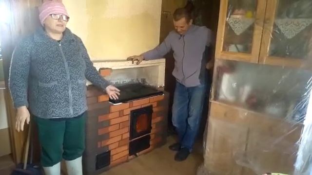 Реконструкция и ремонт отопительно-варочной печи -Шведка. смотреть онлайн