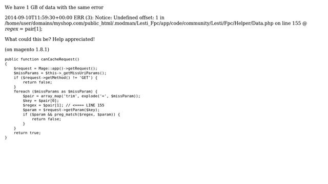 Magento: lest fpc ERR (3): Notice: Undefined offset: 1 смотреть онлайн