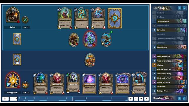ProGaming - Hearthstone, Mech Hunter(7690) vs Dragon Mage(7451) by GrJim and SleepyBear, Ranked -.. смотреть онлайн