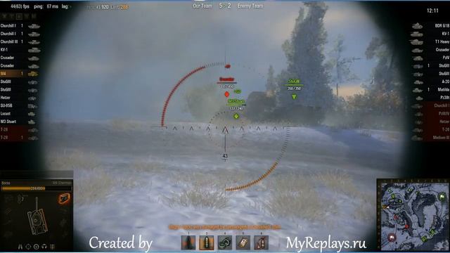 WOT: Arctic Region - M4 Sherman - 6 frags - смотреть онлайн