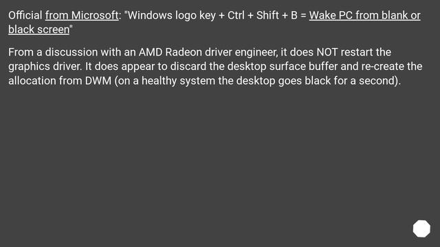 What does CTRL+WIN+SHIFT+B do in Windows? смотреть онлайн