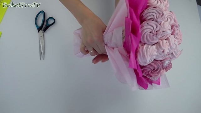 Как легко сделать букет из зефира ☆ Сладкий букет подарок своими руками ☆ Подарки DIY Buket7ruTV смотреть онлайн