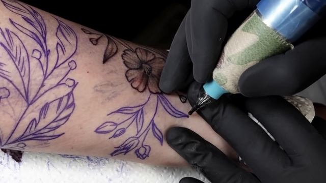 Flowers around Tattoo | 3x speed смотреть онлайн