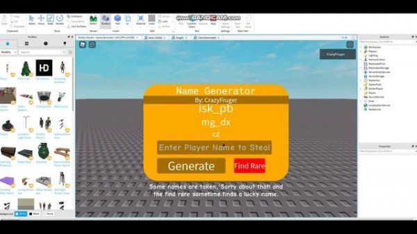 Roblox Studio - Name Generator (Uncopylocked)