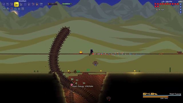 Terraria Calamity Mod [Revengeance Mode] | Desert Scourge Boss Fight смотреть онлайн