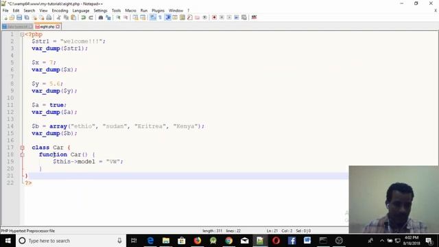 Lecture 8 website php data types Programming Tutorial in Amharic በአማርኛ смотреть онлайн