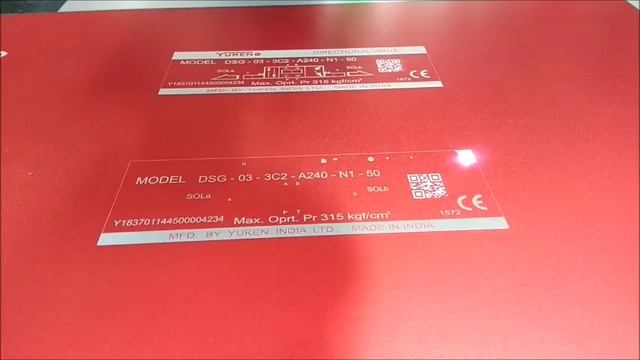 Coated Valve Direction Plate Marking @EtchON смотреть онлайн