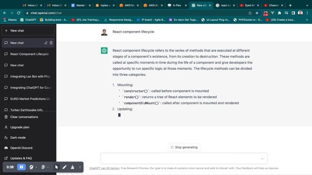 ChatGPT describes React Component Lifecycle смотреть онлайн