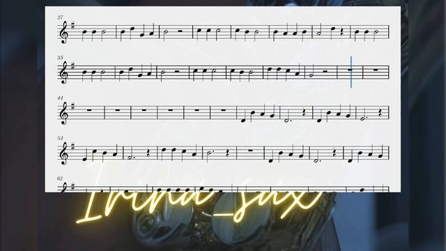 Score For Alto Sax Jingle Bells аккомпанемент+метроном+саксофон #saxophone