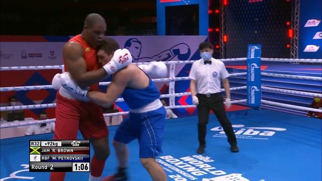 Day 4 (+92kg) BROWN Ricardo (JAM) vs PETROVSKII Mark (RBF) | AIBA WCHs 2021 смотреть онлайн