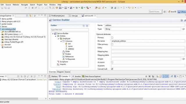 Liferay Tutorial 15 :- How to Create Service Builder in Liferay 6.2 смотреть онлайн