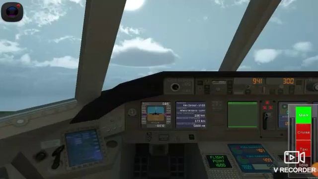 Полёт на боинге 747-400 в игре 