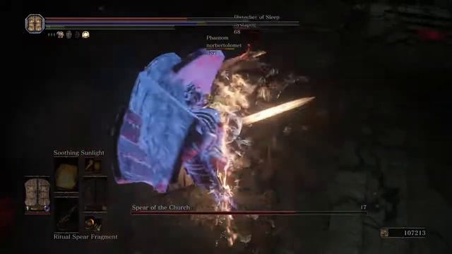 Dark Souls 3 - A classic max SL Spear of the Church fight (ft Soothing Sunlight) смотреть онлайн