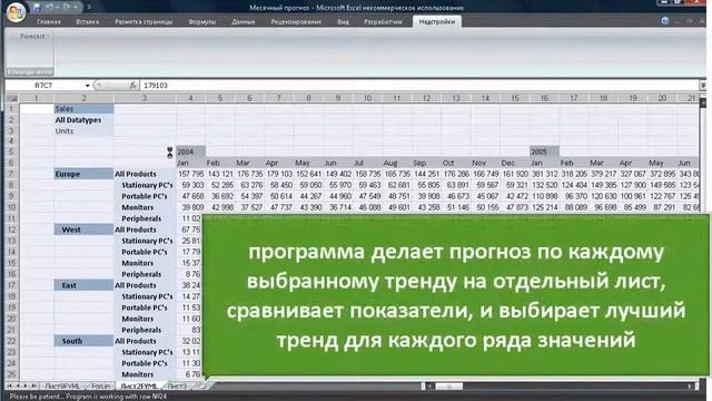 Прогноз с автоматическим выбором тренда смотреть онлайн