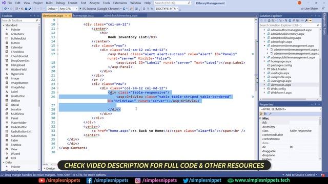 View Books Module | E-Library Management System in ASP.NET with C# | Custom Gridview with Imageview смотреть онлайн