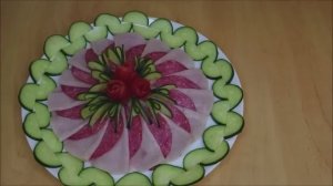 Красота на стол! Мясная тарелка ,оформление , просто и красиво!