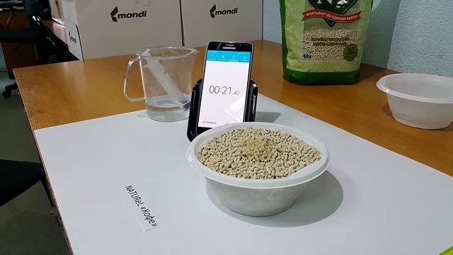 Как комкуется наполнитель из растительных волокон ? смотреть онлайн