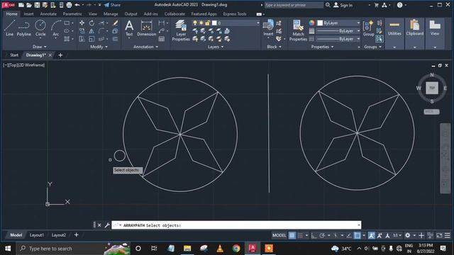 Modify Commands AutoCAD 2023 Lecture in Hindi смотреть онлайн