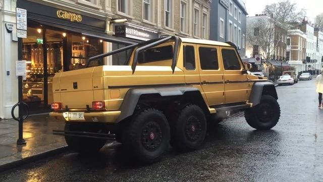 GOLD ARAB Mercedes G63 AMG 6x6 IN LONDON смотреть онлайн