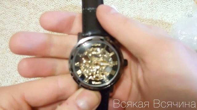 Китайские наручные мужские часы Winner Skeleton смотреть онлайн