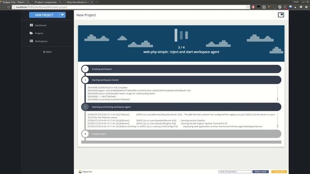 Eclipse Che - run php project смотреть онлайн