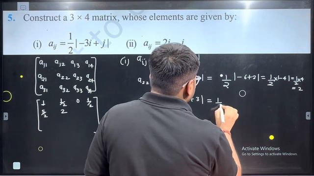5.Construct a 3 × 4 matrix, whose elements are given by i. a_ij= 1/2 |-3i+j| смотреть онлайн