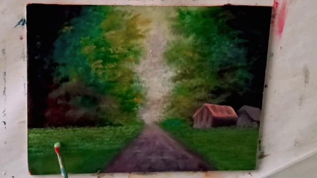 How to Paint a Forest / Easy Acrylic Painting Technique by (Qaisar art) смотреть онлайн