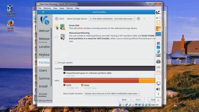 How to install KaOS 2017.09 x64 via VirtualBox on Windows 7 byVS смотреть онлайн