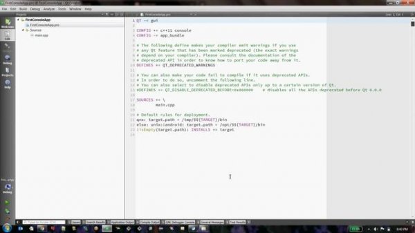 How to create a console application in Qt Creator