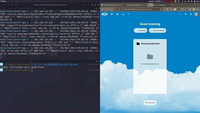 Servidor Raspberry Pi 4 B - Instalando una nube privada con Nextcloud y Docker смотреть онлайн