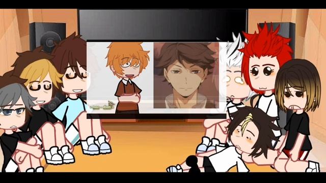 some of the boys react to "the truth about everybody hinata..."||gachaclub||haikyuu|| смотреть онлайн