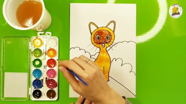 Как нарисовать котенка по имени Гав. Урок для детей с 5-ти лет. смотреть онлайн