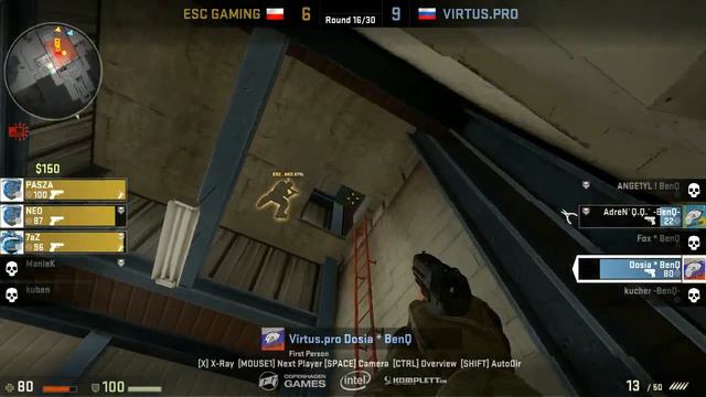 CSGO CPH Games Upper bracket - Virtus.pro vs. ESC @ nuke_se смотреть онлайн