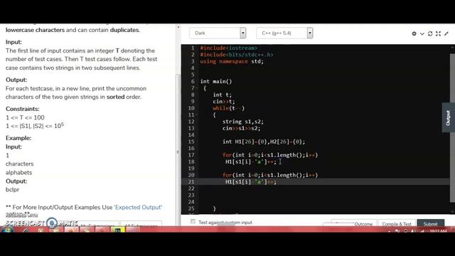 Uncommon Character | Hashing | Competitive Programming | C++ Programming смотреть онлайн