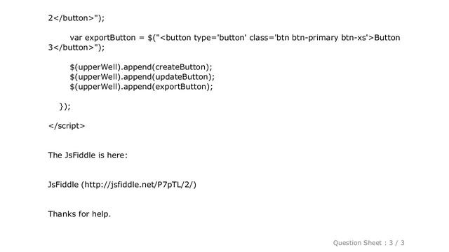 HTML : Dynamically created bootstrap buttons lose space padding смотреть онлайн