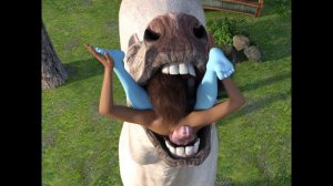 Not a friendly horse - Horse vore, stockings prey