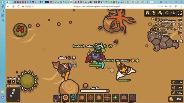 Играю в игру Taming.io (попытка номер 2 построить нормальную базу) часть 7