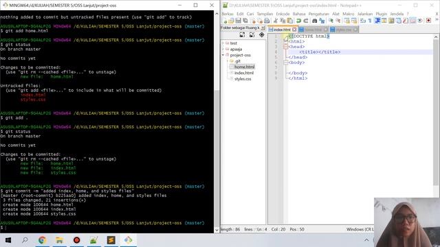 Melakukan git init, repository, Staging, Modified, Commit (Vista Hany Eka Putri -1913025008) смотреть онлайн