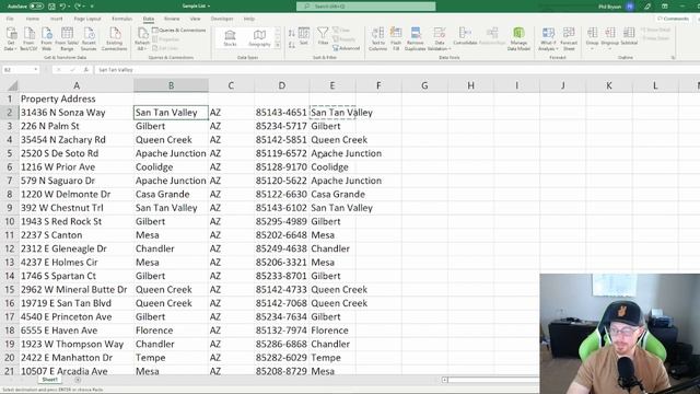 How To Split Address Fields Into Different Columns With Excel смотреть онлайн