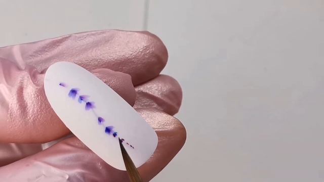 Акварель на ногтях. Урок 3, веточка лаванды смотреть онлайн