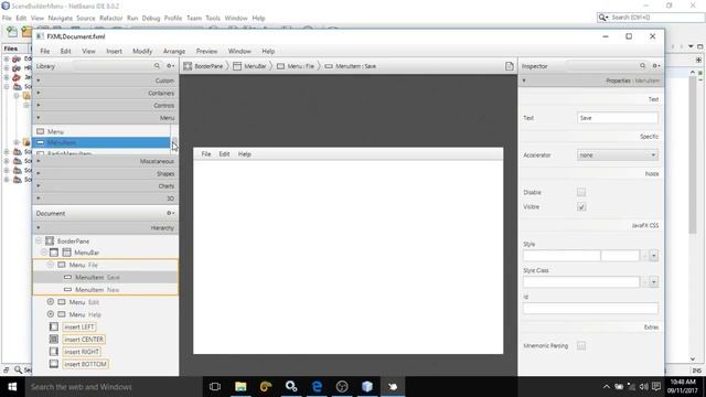 JAVAFx Tutorial 20- SceneBuilder Menu смотреть онлайн
