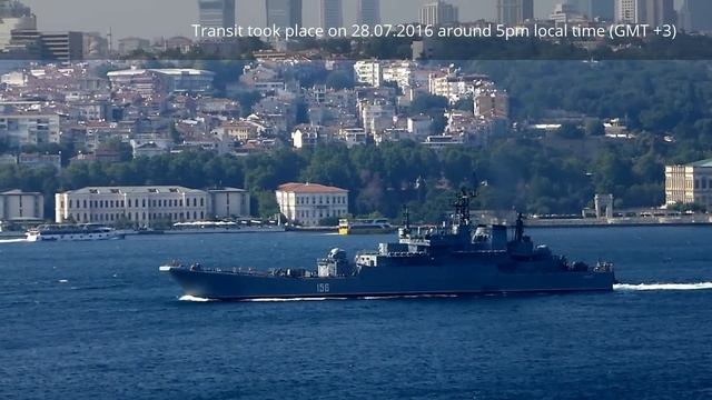 Ru Navy Ropucha Class BDK Yamal 156 transiting the Bosphorus on 28.07.2016 смотреть онлайн