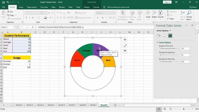 How to Create Speedometer Chart in Excel смотреть онлайн