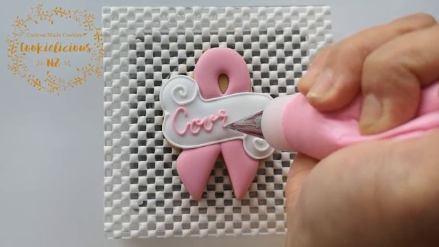 How to make PINK RIBBON & ROSE Cookies ~ Breast Cancer Awareness смотреть онлайн