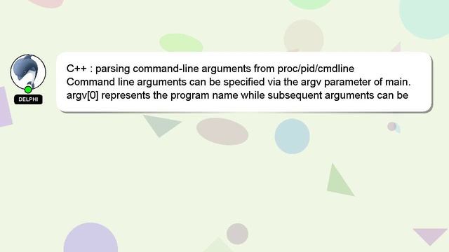 C++ : parsing command-line arguments from proc/pid/cmdline смотреть онлайн
