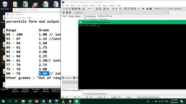 C++ Program Grade equivalent смотреть онлайн