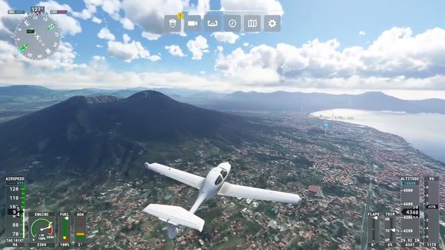 Неаполь. Италия. С высоты птичьего полета. Microsoft Flight Simulator. смотреть онлайн